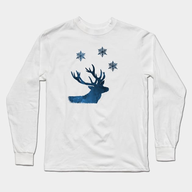 Stag Long Sleeve T-Shirt by TheJollyMarten